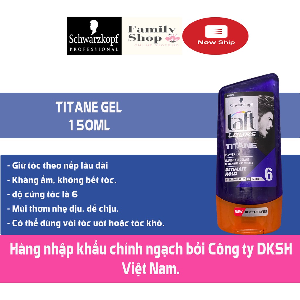 Taft Wax Tạo Kiểu Tóc Các Loại Ultra,Power, Ultimate, Titane.