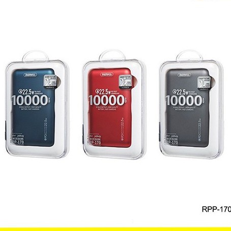 🌟CHÍNH HÃNG Pin Sạc Dự Phòng Mini Remax RPP-170 10.000mAh 22.5W - Có Đầu Ra Type-C 18W Cho Iphone - màu ngẫu nhiên