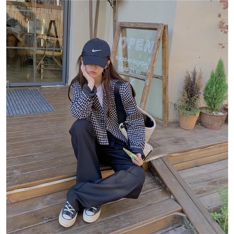 Áo Khoác Dáng Rộng Ngắn Thời Trang Mùa Thu Cho Nữ