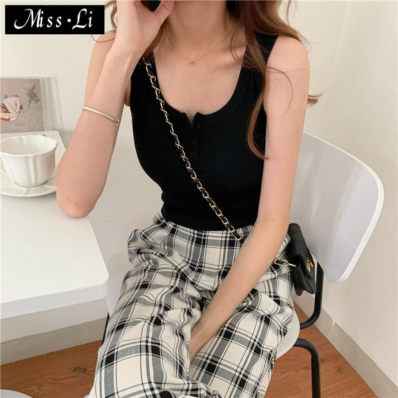 Áo Dệt Kim Sát Nách Dáng Ngắn Ôm Cơ Bản Thời Trang Xuân Hè Dành Cho Bạn Nữ