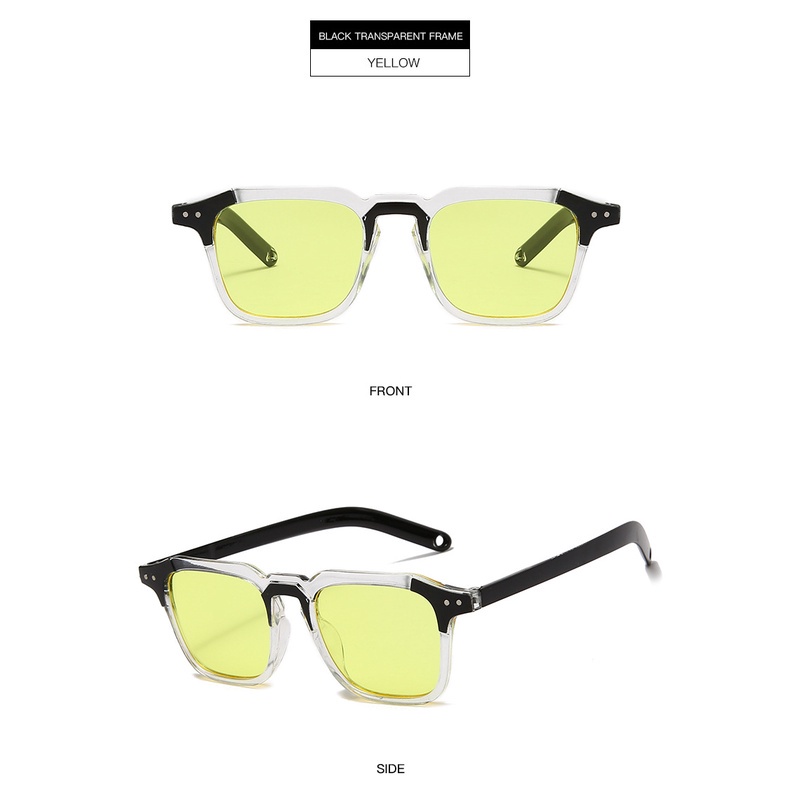 (KIQI-FASHION) COD Hỗ trợ bán buôn/Kính Mát Gọng Vuông Chống Tia UV400 Thời Trang Cho Nam Nữ