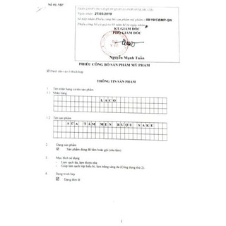 Gói test sữa tắm men rượu Sake 5ml