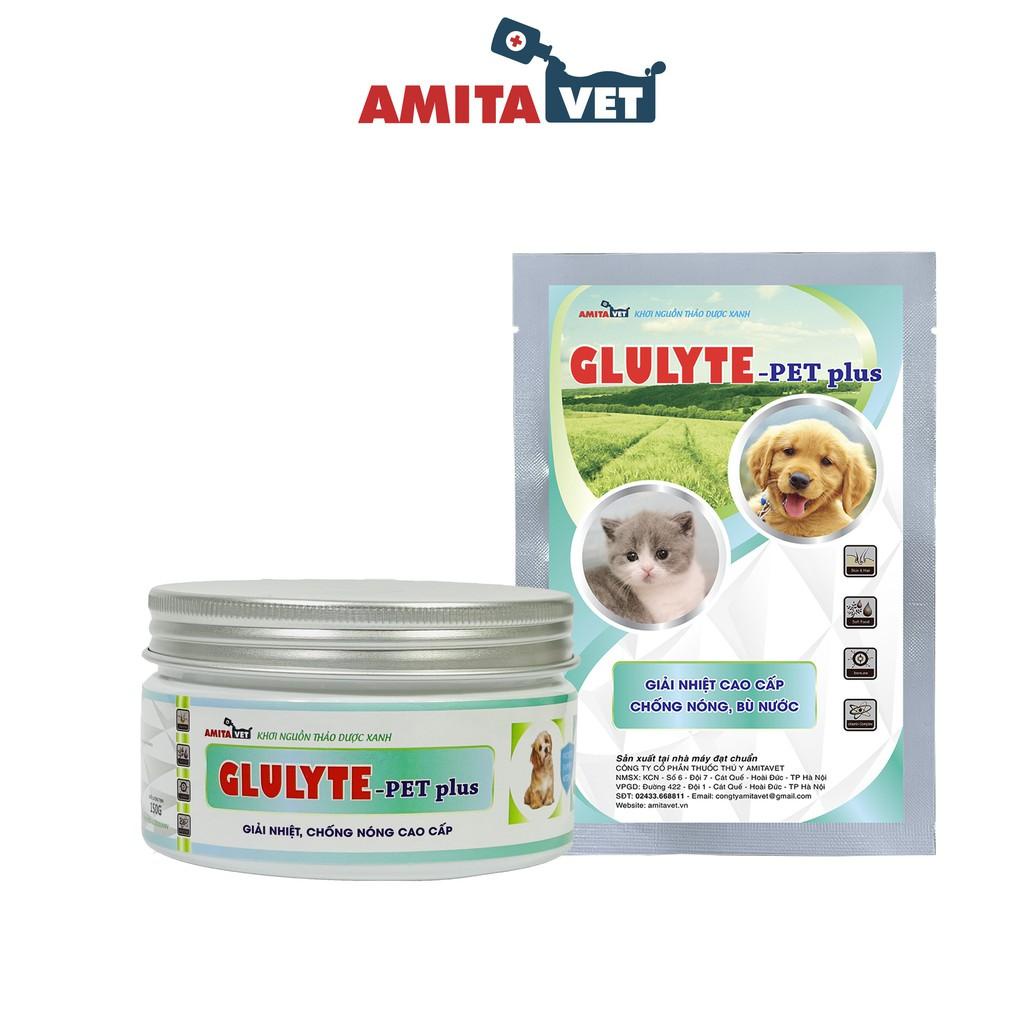 Giải nhiệt cho chó mèo GLULYTE Plus 150g AMITAVET giúp chăm sóc thú cưng chống nóng giảm stress tăng dề kháng bù nước