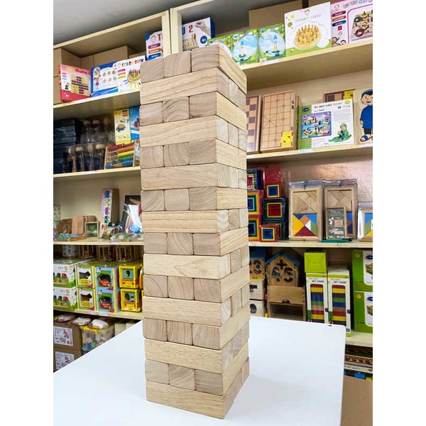 Bộ rút thanh gỗ 48 khối size siêu lớn, rút gỗ lớn nhất, game rút tháp vui nhộn tại nhà
