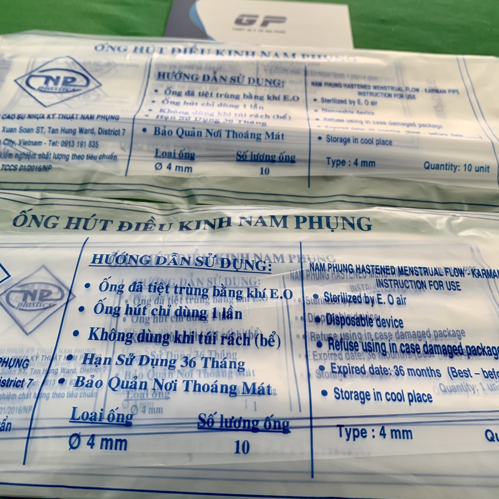 ỐNG HÚT ĐIỀU KINH ỐNG HÚT THAI TIỆT TRÙNG NỘI SỐ 4-5