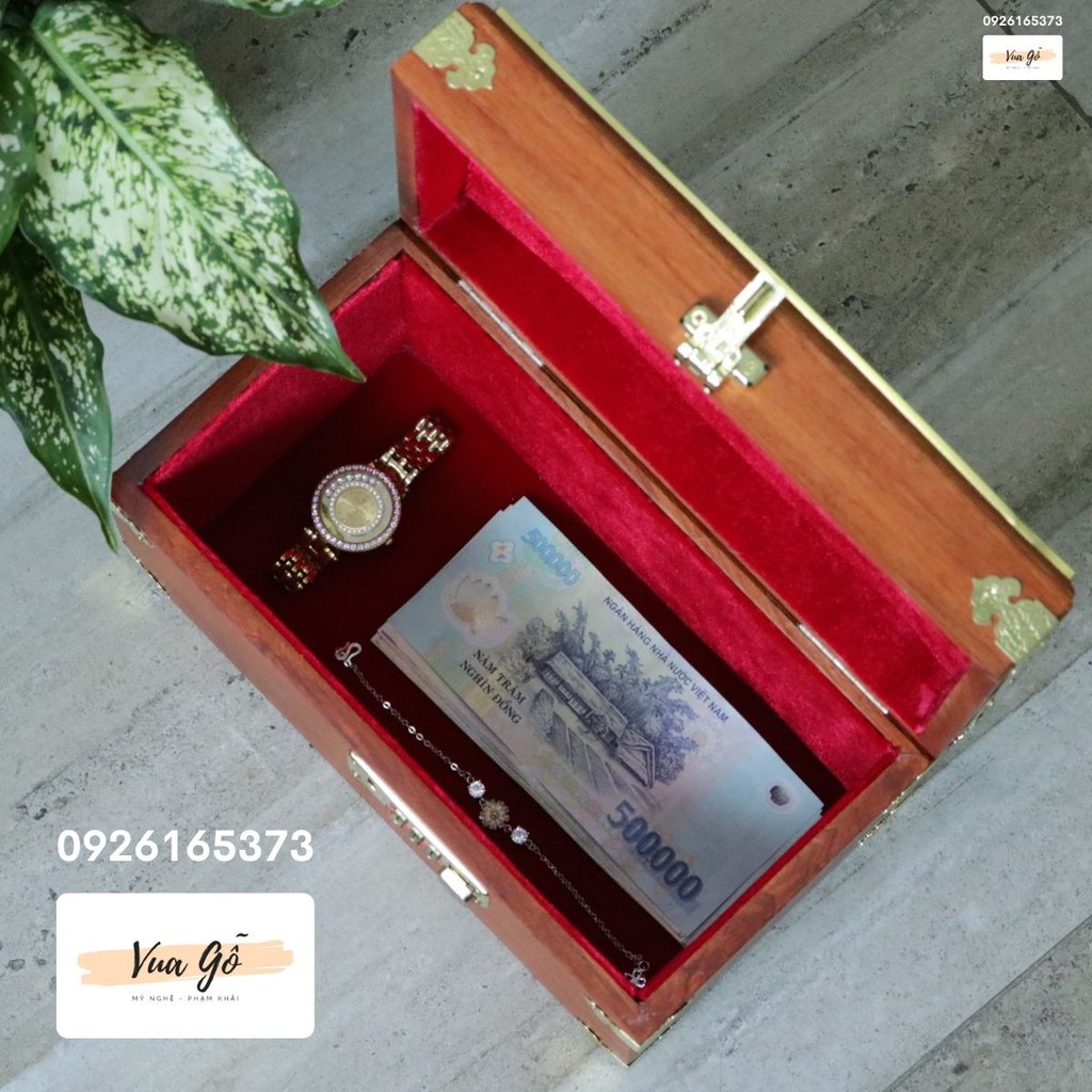 Hộp Đựng Trang Sức, Con Dấu - Gỗ Hương - Bảo Hành 10 Năm-[Mã Số An Toàn]