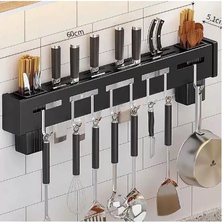 Giá Treo Đồ Nhà Bếp, Giá Cài Dao, Kéo Đa Năng Bằng Inox Không Gỉ