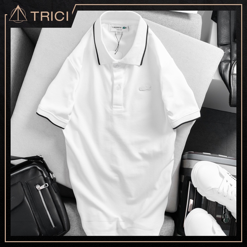 [Mã SRBACK010912 hoàn 20K xu đơn 50K] Áo polo nam trơn Lacoste vnxk chuẩn auth cotton 100% slimfit PLLC14 | BigBuy360 - bigbuy360.vn