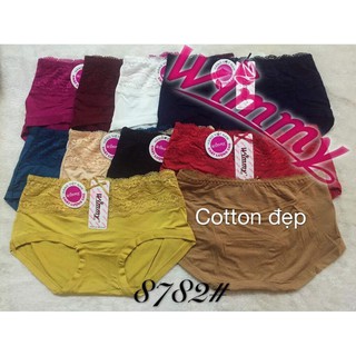 Sỉ 10 quần lót cotton cạp cao form to 50-65kg ms8782