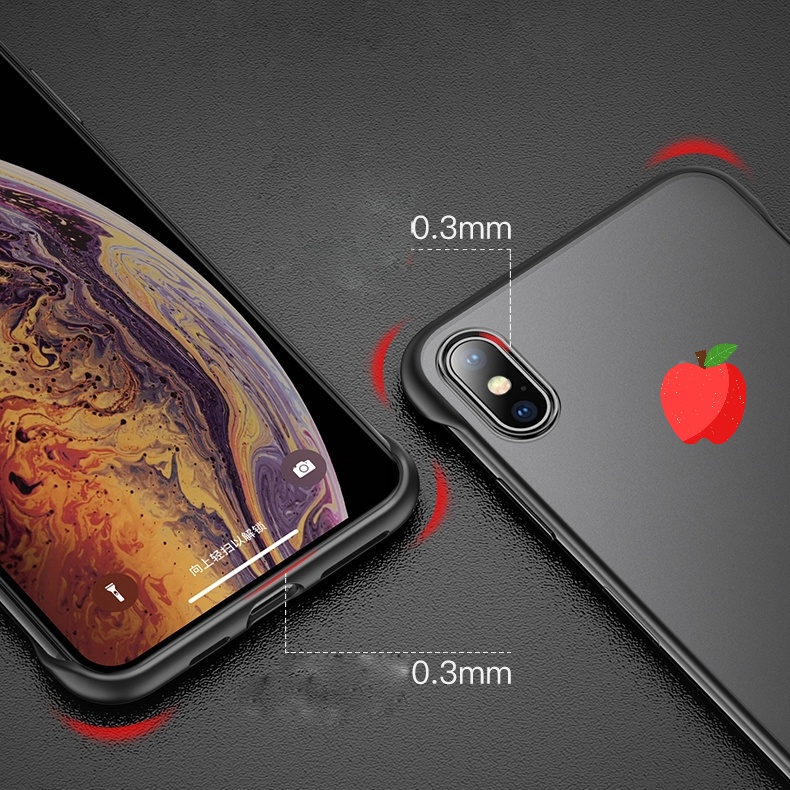 Ốp điện thoại nhám siêu mỏng không khung+vòng nhẫn cho for iphone 6s 7 8 Plus XR XS MAX