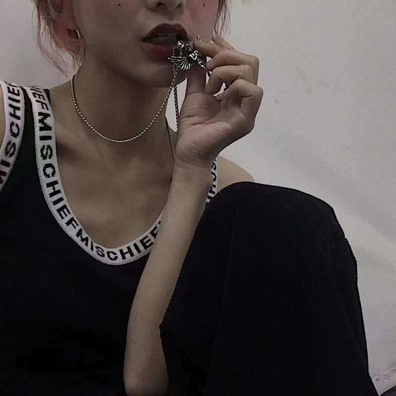 Dây Chuyền Dáng Dài Mặt Hình Thiên Thần Phong Cách Hip Hop Punk Cá Tính
