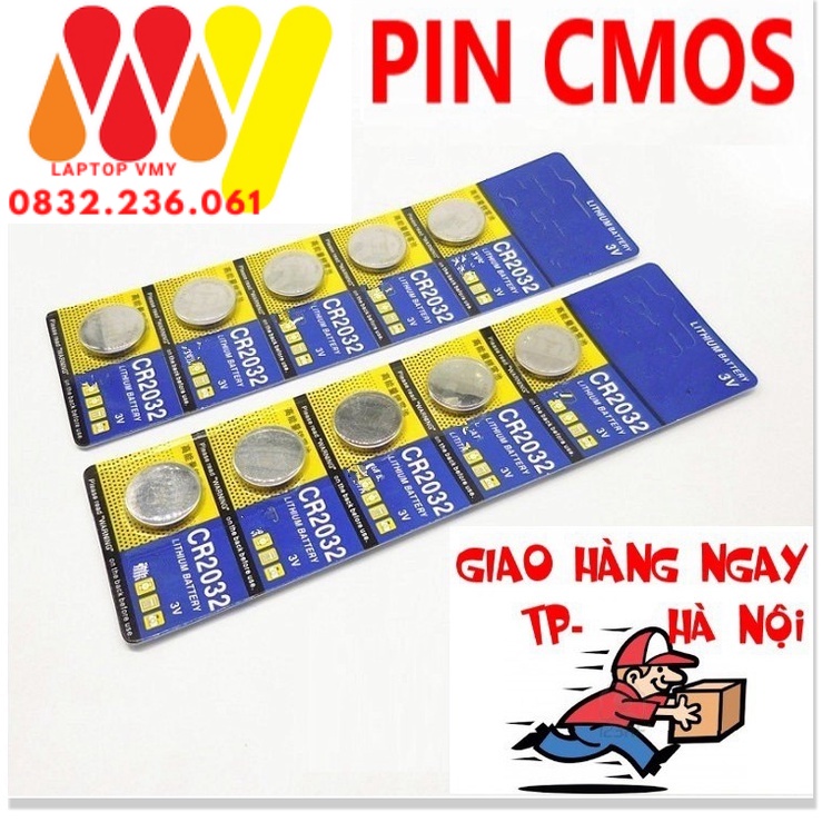 PIN CMOS MÁY TÍNH ĐỂ BÀN - PC, LAPTOP Camera .. CR2032 (1 vỉ / 5 viên)