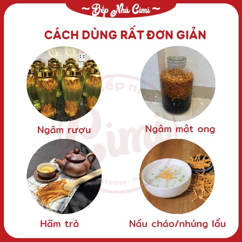 Đông Trùng Hạ Thảo Tươi Hộp 200 gram - Bếp Nhà CIMI