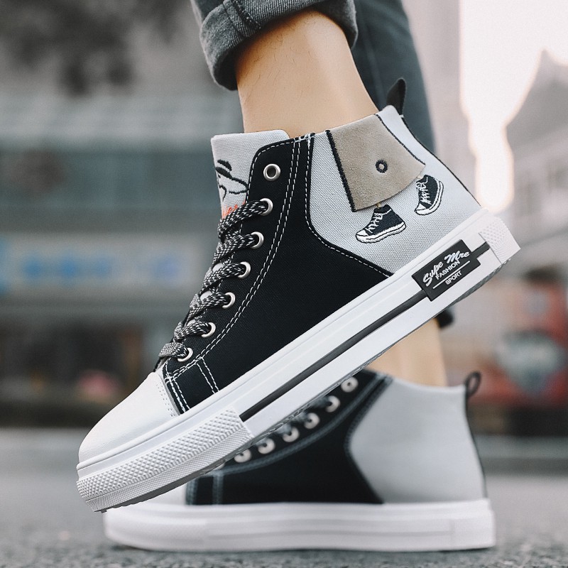 Giày Thể Thao Nam Nữ Cổ Cao Thời Trang Hàn | BigBuy360 - bigbuy360.vn