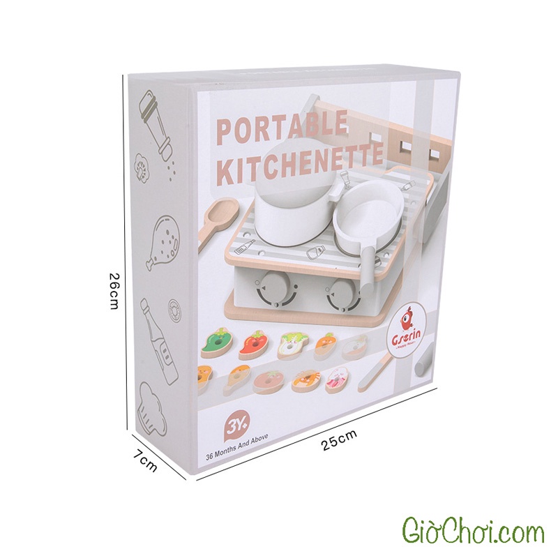 Đồ chơi nhà bếp kết hợp vỉ nướng BBQ