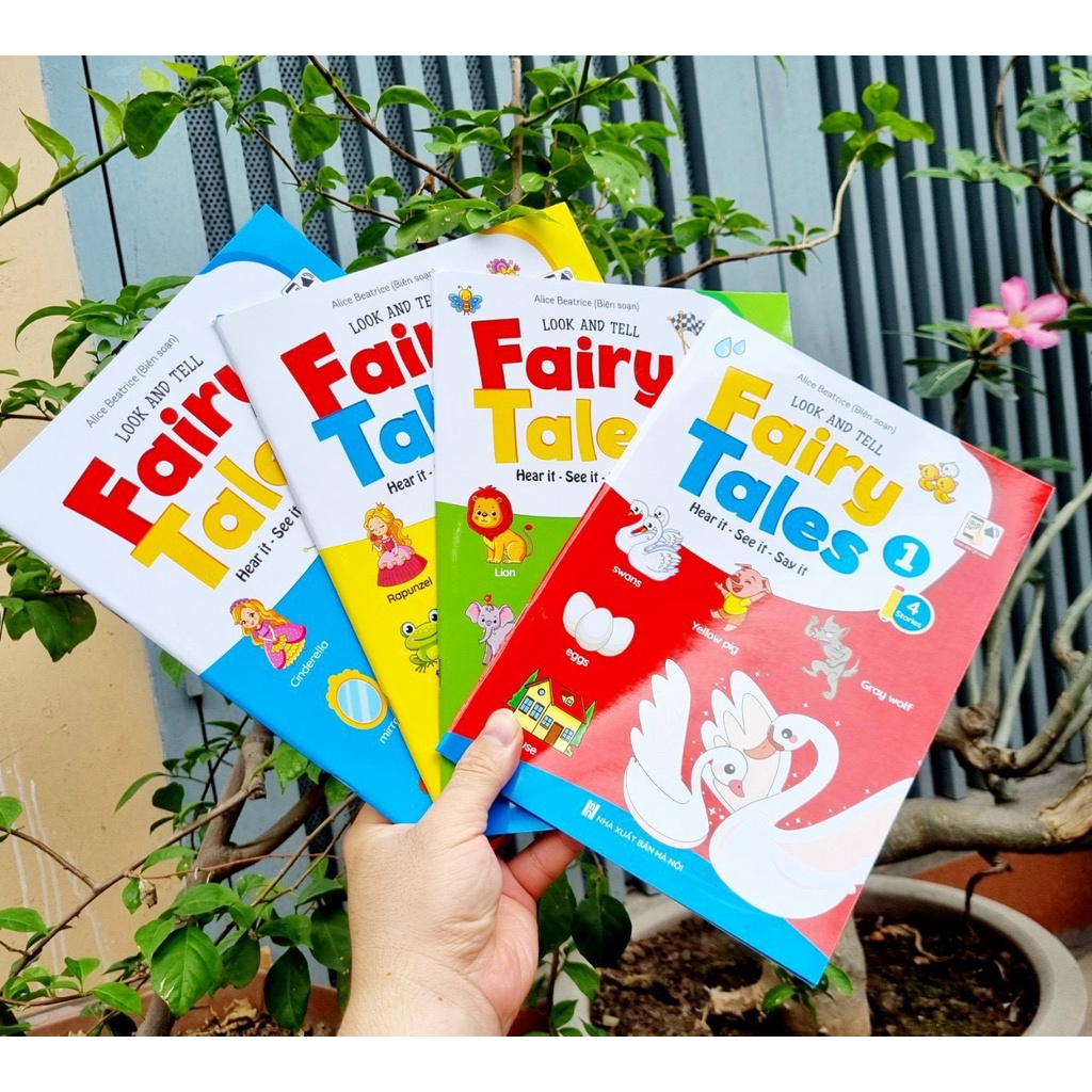 Sách - Truyện tranh tư duy Tiếng Anh Look and Tell fairy 1 2 3 4 cho bé