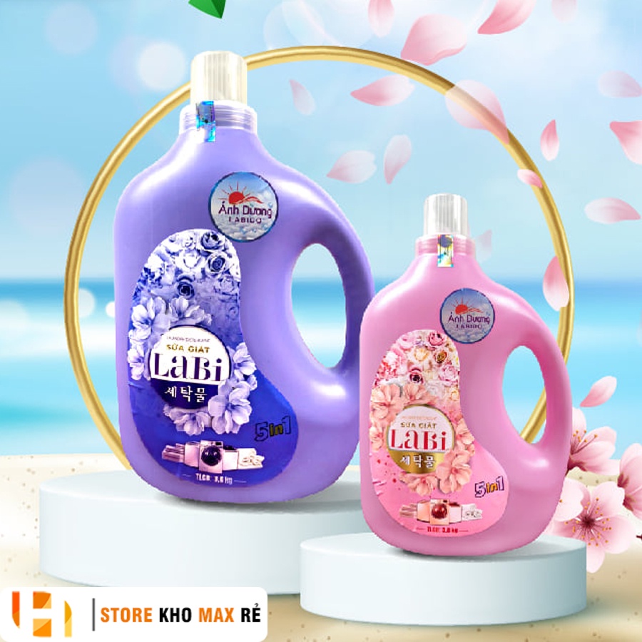 Combo 2 Nước Giặt Công Nghệ Nhật Bản LABI - Thơm Ngát & Mềm Vải Can 3,6L