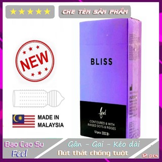 Bao Cao Su Feel Bliss 🔥GIÁ SỐC🔥 Gân – Gai – Kéo dài thời gian - Mới (12c)