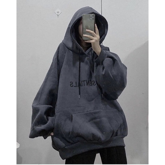 [RẺ VÔ ĐỊCH] Hoodies essntials có mũ unisex kèm ảnh thật tay bồng | BigBuy360 - bigbuy360.vn