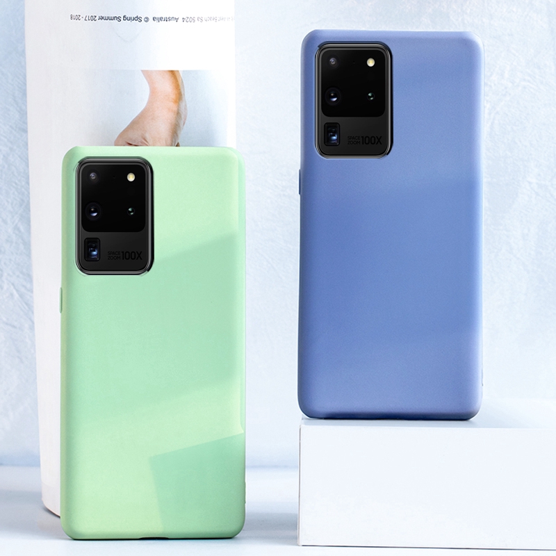 【Ready Stock】Liquid Silicone Soft Case For Samsung Galaxy S20 Ultra Plus A51 A71 Back Cover