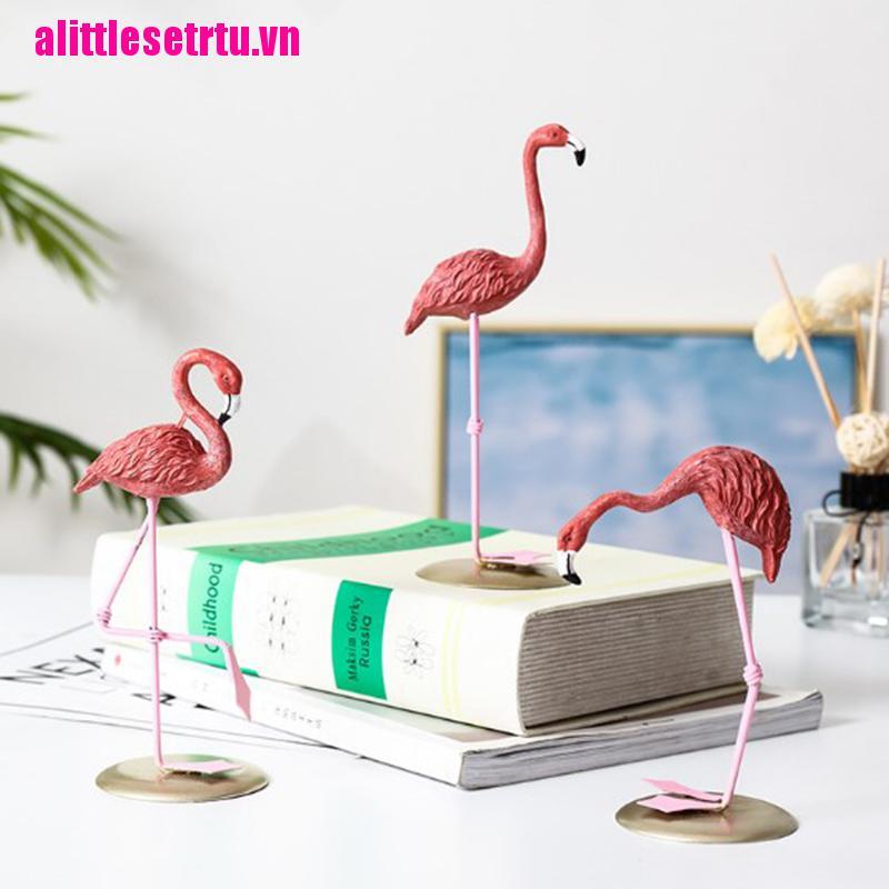 【Trvn】Nordic Desktop Resin Flamingo Ornaments Pink Home Decor