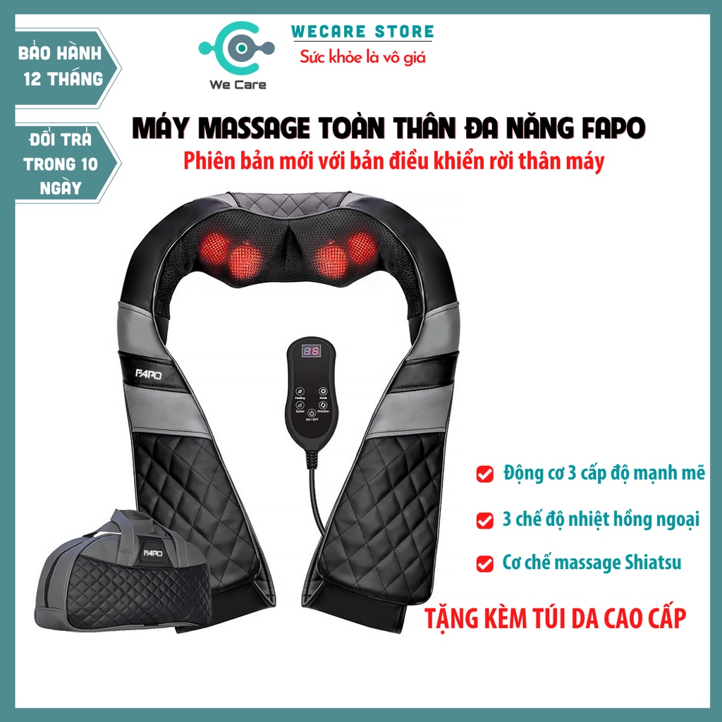 Máy Massage Toàn Thân Chuyên Sâu [Cao Cấp] FAPO, Massage Cổ Vai Gáy, Lưng Bằng Nhiệt Hồng Ngoại Bảo Hành 12 Tháng