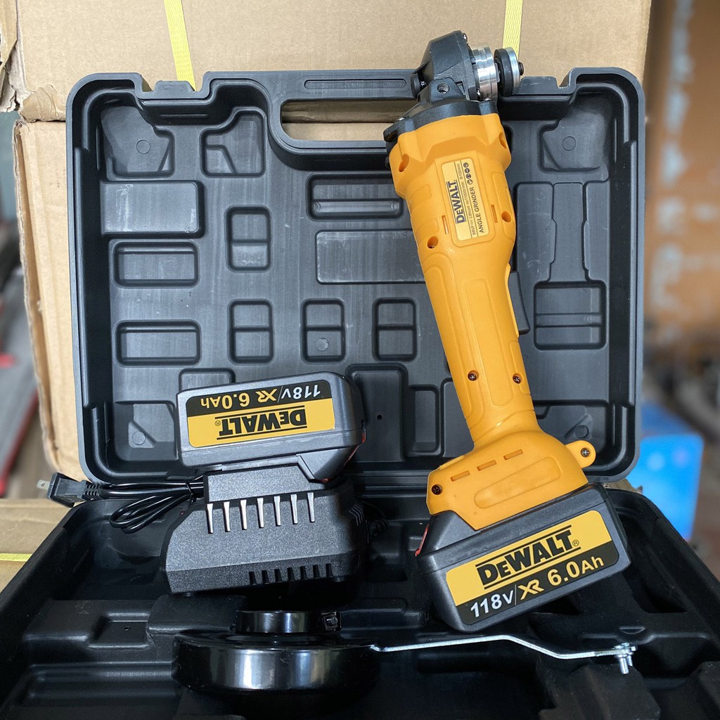 Máy Mài Góc Cầm Tay Dewalt 118V, Máy Cắt Dùng Pin, Lưỡi 100mm, Bảo Hành 12 Tháng