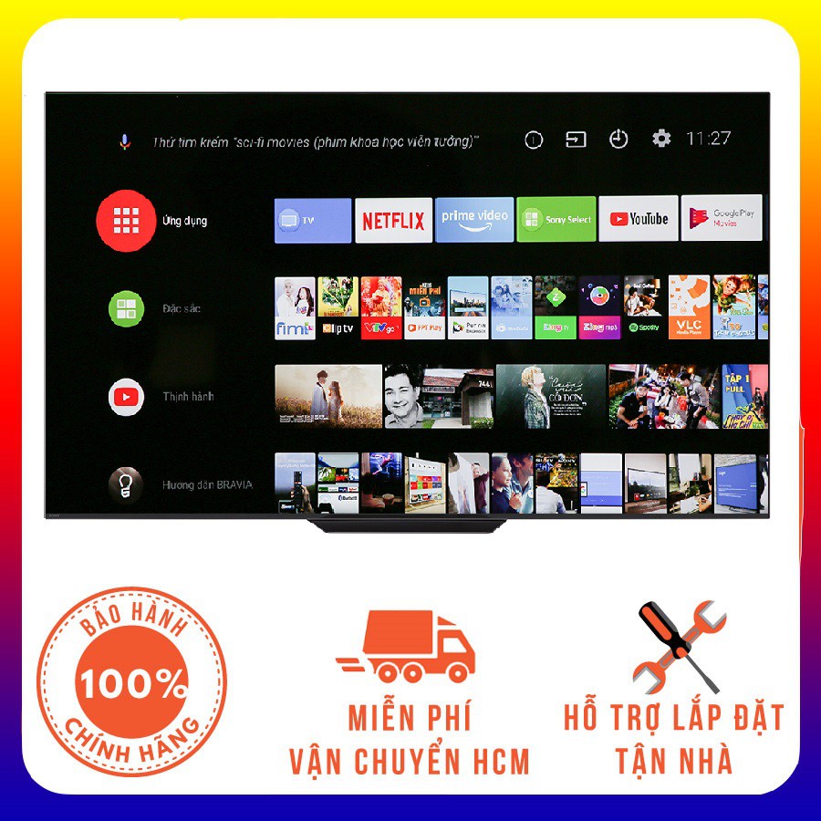 - Android TV OLED 4K HDR Sony 55 inch KD-55A8F - Hàng Chính Hãng