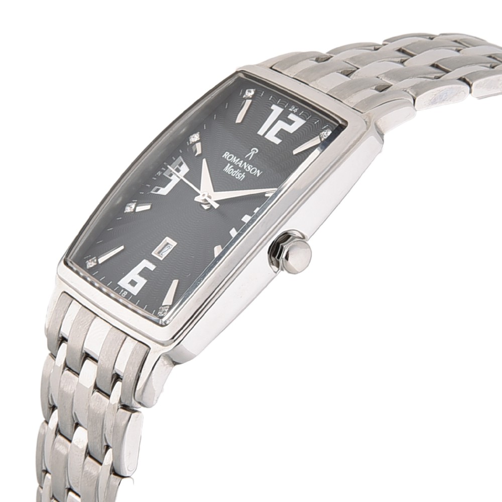 Đồng hồ Romanson Men Sport Watch DM5127MWBK nam máy Thụy Sĩ, thể thao chống nước, dây thép cao cấp chính hãng