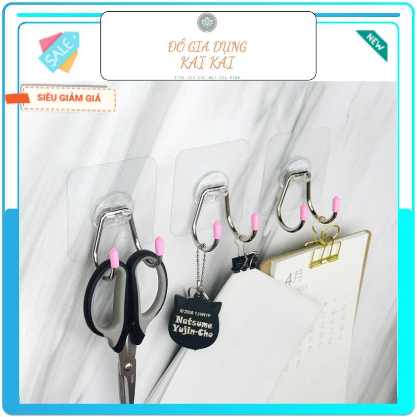 Móc dán tường treo đồ bằng inox chịu lực siêu chắc chắn, Móc treo đồ 2 nhánh tiện dụng không cần khoan đục