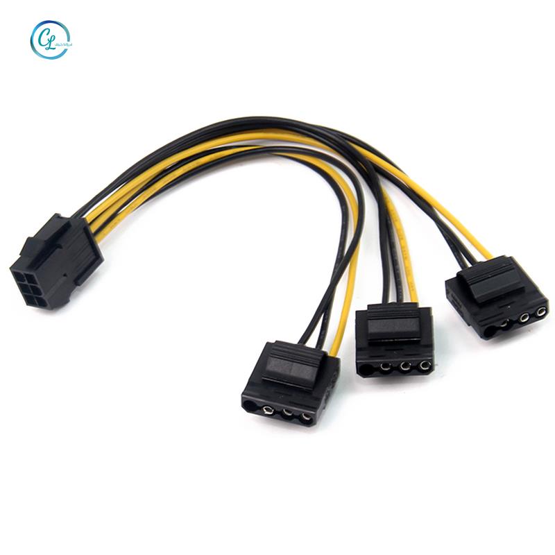 Dây Cáp Nguồn 6P Sang Molex 4P 6P Male Sang Ba 4 Pin Đồ Họa