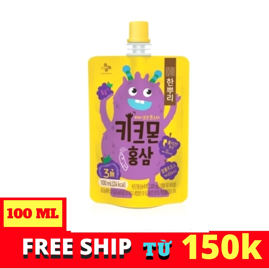 NƯỚC UỐNG HỒNG SÂM VỊ NHO CHO TRẺ EM 100ML