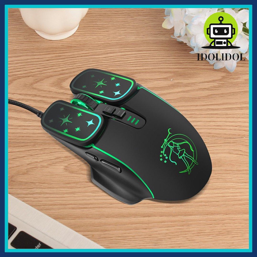 Gaming Mouse Beautiful 4 Level DPI Wired Mice 7200dpi RGB Backlight Game Mouse