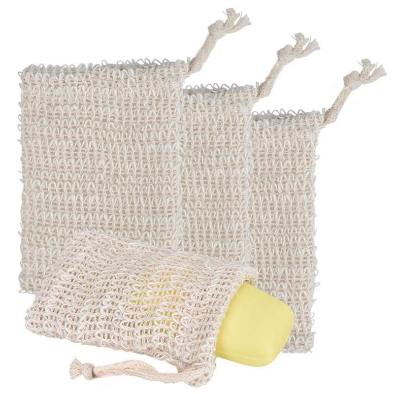 (Hàng Mới Về) 1 Túi Lưới Cotton Đựng Xà Phòng Mát Xa Tẩy Tế Bào Chết
