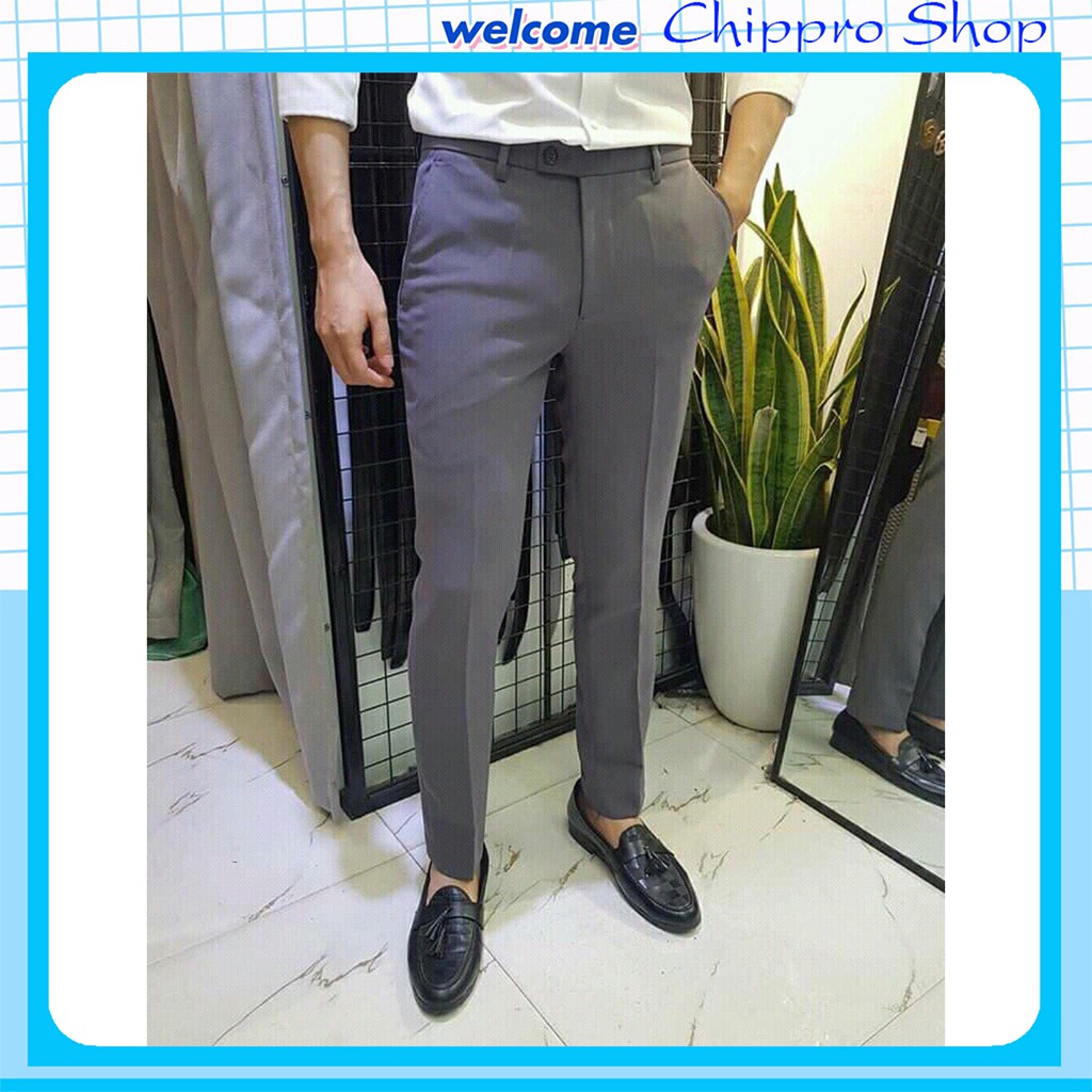 Quần tây nam vải Tuyết Mưa loại 1 dáng ôm , ống côn | BigBuy360 - bigbuy360.vn