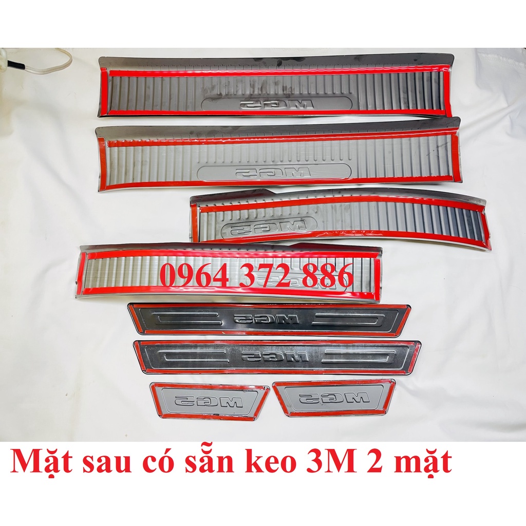 Ốp bậc cửa - Nẹp bước chân trong, ngoài MG5 Titan cao cấp đời 2022 2023