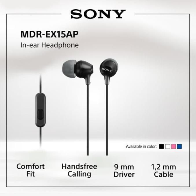 Tai Nghe Nhét Tai Sony MDR-EX15AP Có Micro EX15AP / EX-15AP