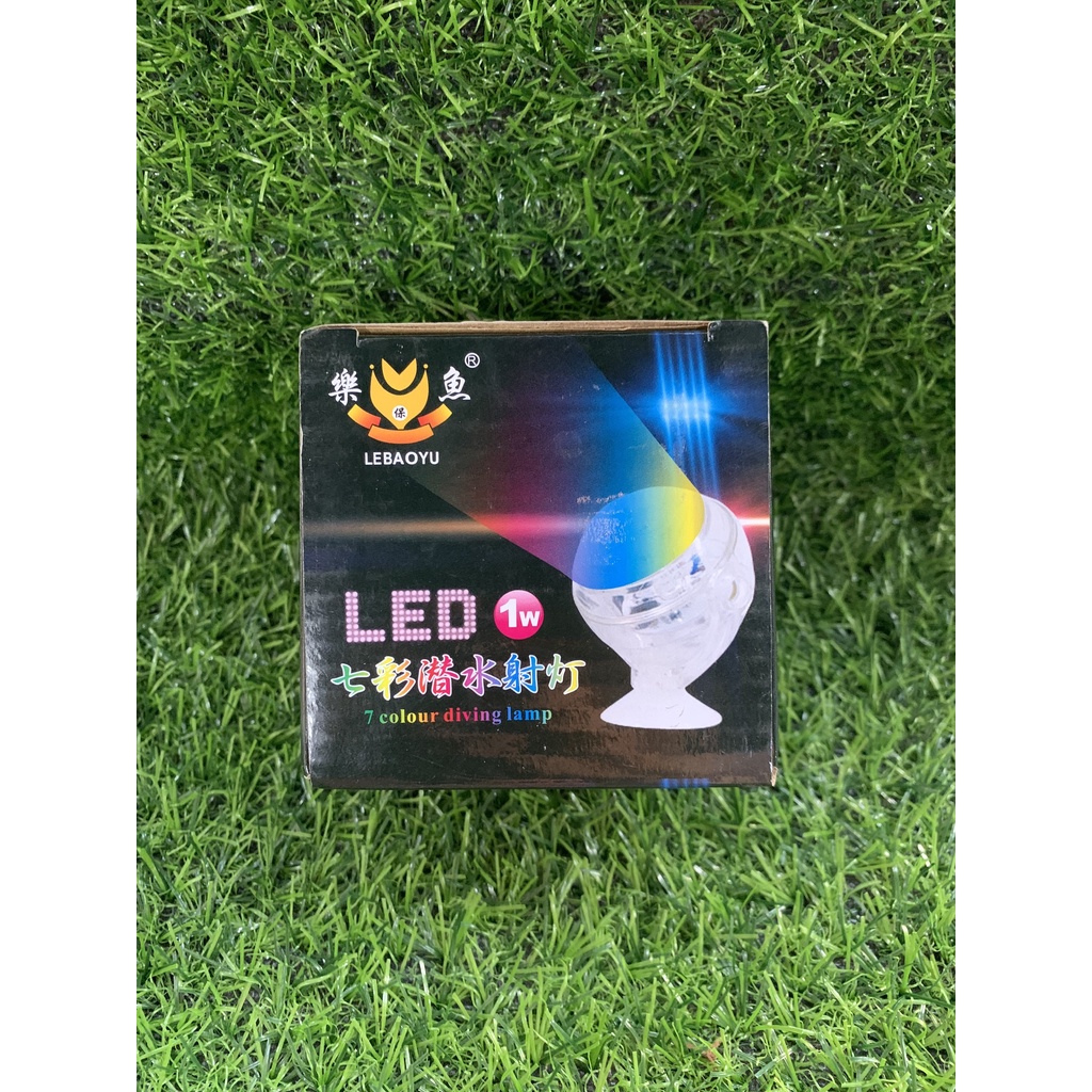 Đèn led 1W rọi đổi màu mini, đèn trang trí bể cá, tạo ánh sáng lung linh cho bể cá cảnh
