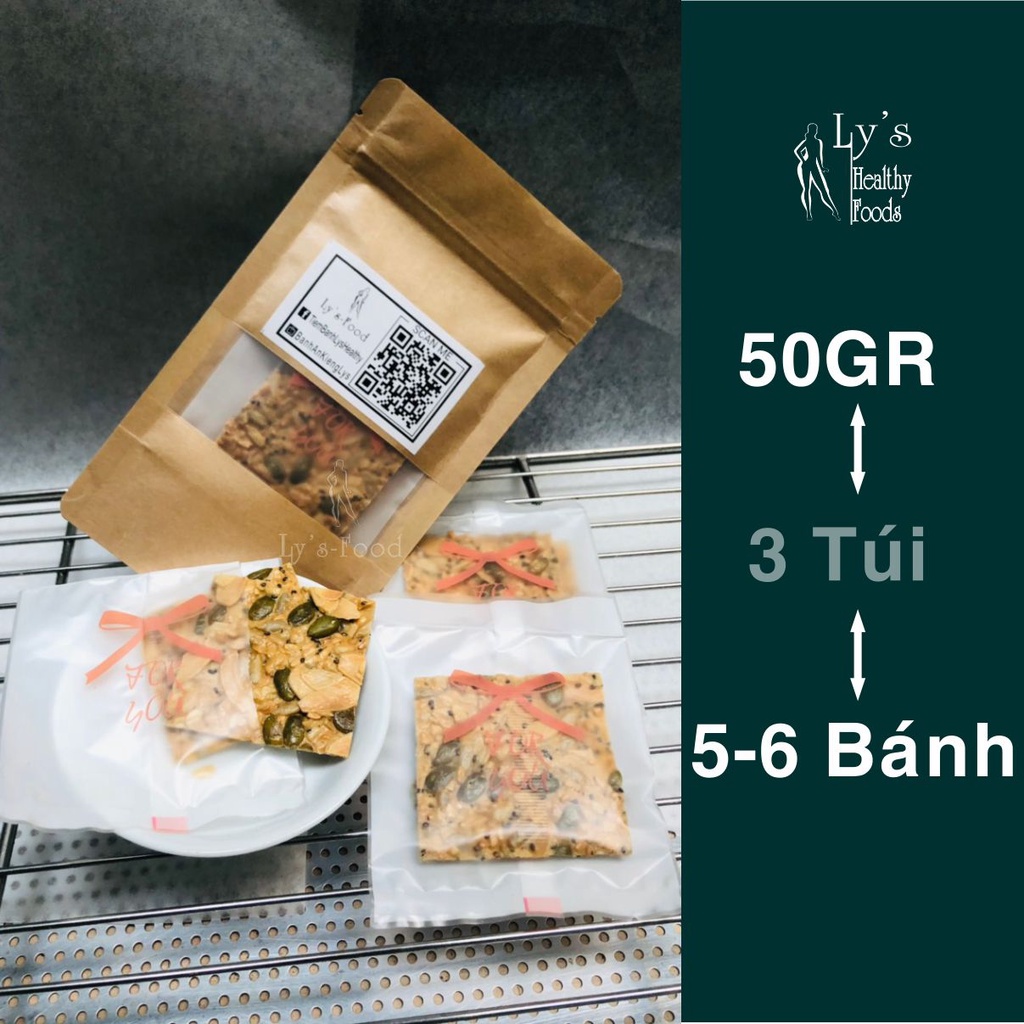 Bánh Ngói Hạnh Nhân Mix Hạt Tổng Hợp Ăn Kiêng Healthy 50gr Dùng Thử - Lys Food