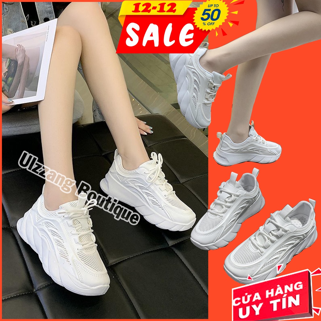 Giày thể thao trắng đế cao giày Ulzzang nữ 2021 sneaker (SN06)