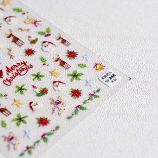 sticker lụa noel 5d cao cấp dán móng tay nail