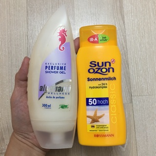 Combo kem chống nắng + sữa tắm cá ngựa