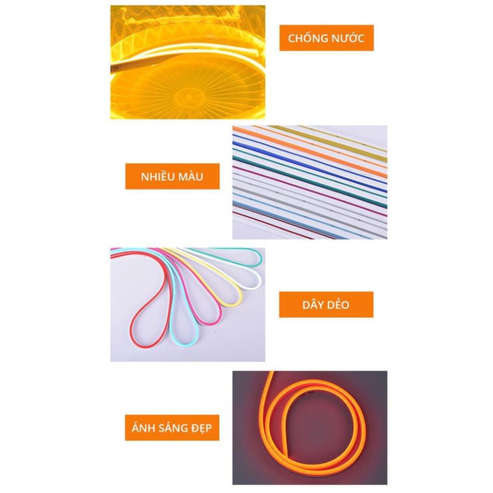 1 mét led neon ngoài trời không thấm nước kt 6*12, điện áp 12v, 2,5cm một lần căt, uốn chữ quảng cáo đa dạng
