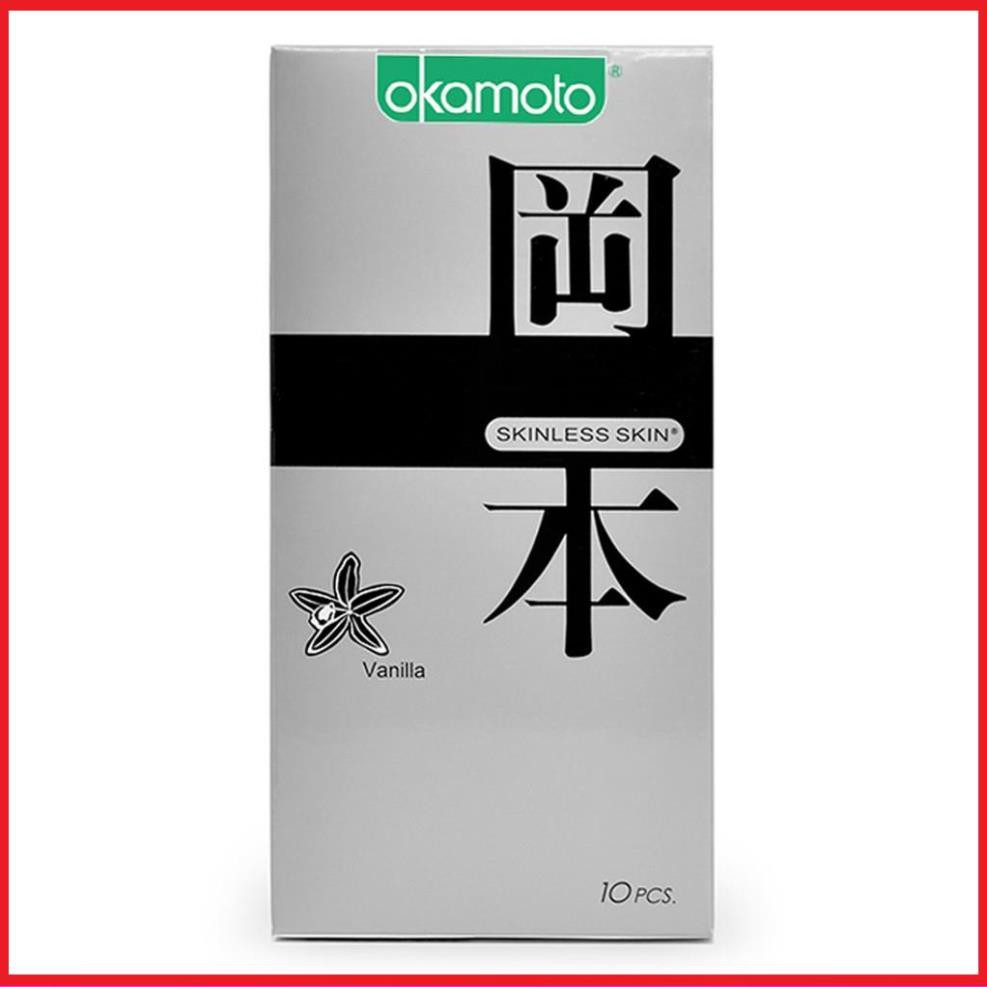 [BCS CHÍNH HÃNG] [ Combo 2 hộp ] Bao Cao su Okamoto Skinless Skin Vanilla Hộp 10 Cái