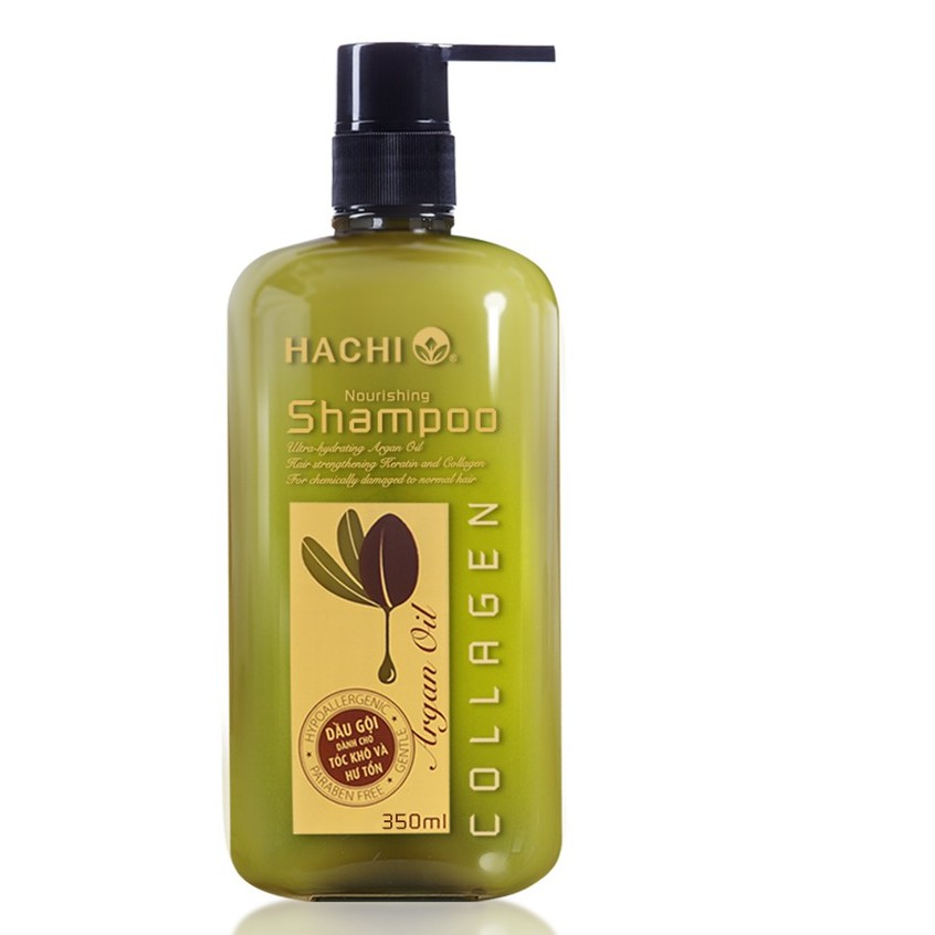 Dầu Gội Hachi ARGAN Dành cho tóc hư tổn giúp phục hồi tóc  350ml, 500ml, 800ml - Dầu gội, xả HACHI ARGAN