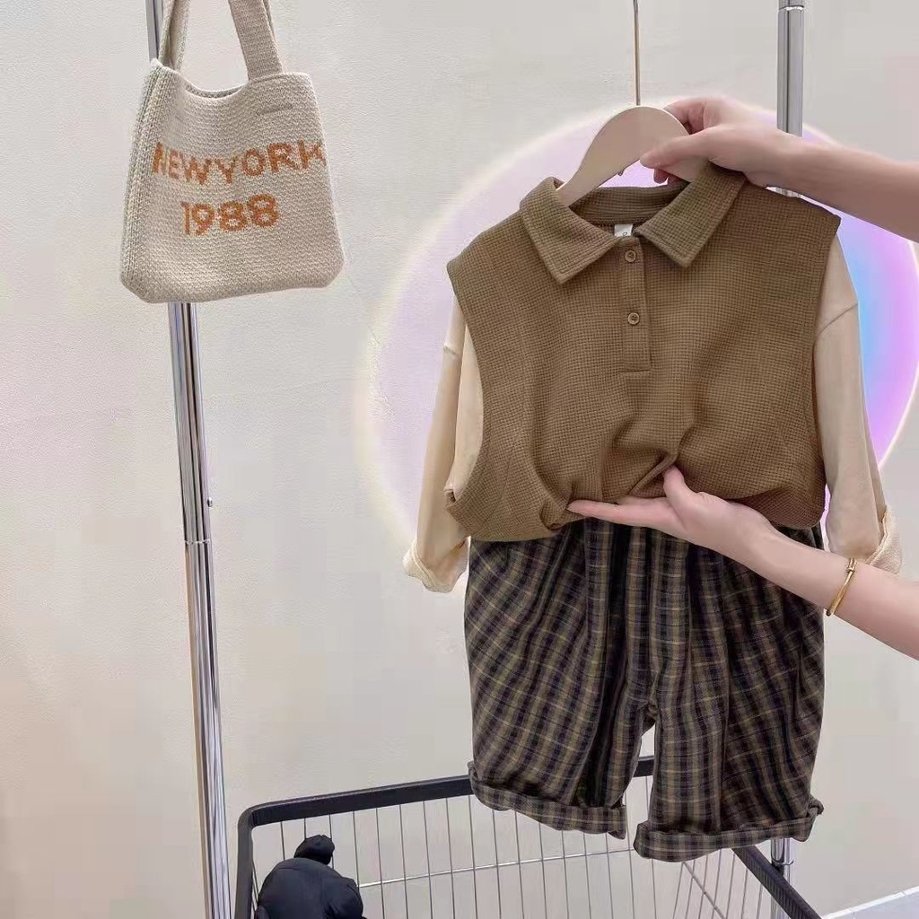 Áo Khoác Vest Phong Cách Nhật Hàn Thời Trang Mùa Thu Mới 2022 Cho Bé Trai