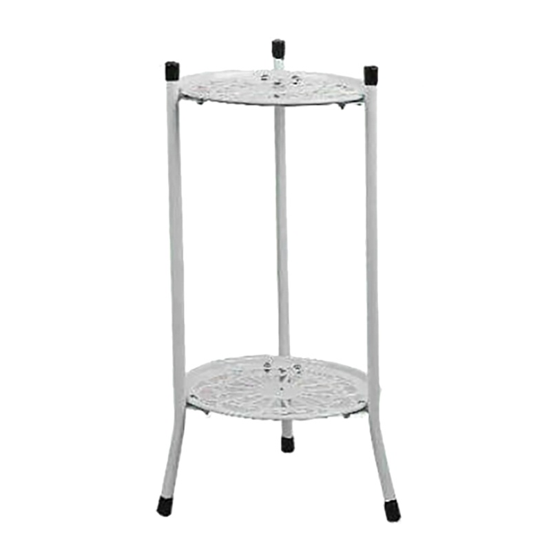 Giá Đỡ Chậu Cây Hai Tầng Bằng Kim Loại Thanh Lịch Hiện Đại Dành Cho Trang Trí Trong Nhà / Ngoài Trời