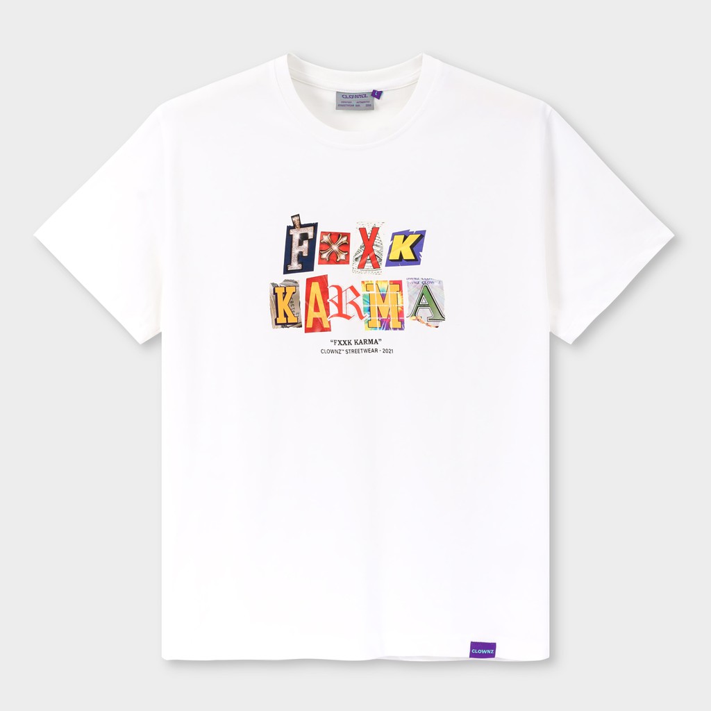 Áo thun tay lỡ local brand unisex Clownz Karma form rộng, chất cotton | BigBuy360 - bigbuy360.vn