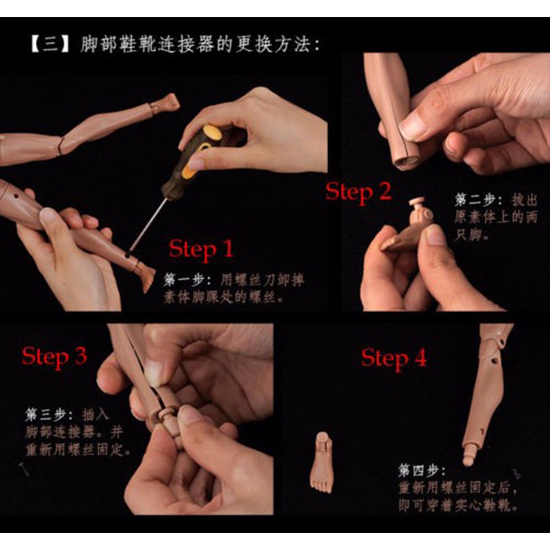 Bộ 9 Đầu Nối Cho Mô Hình Cơ Thể Tỉ Lệ 1/6