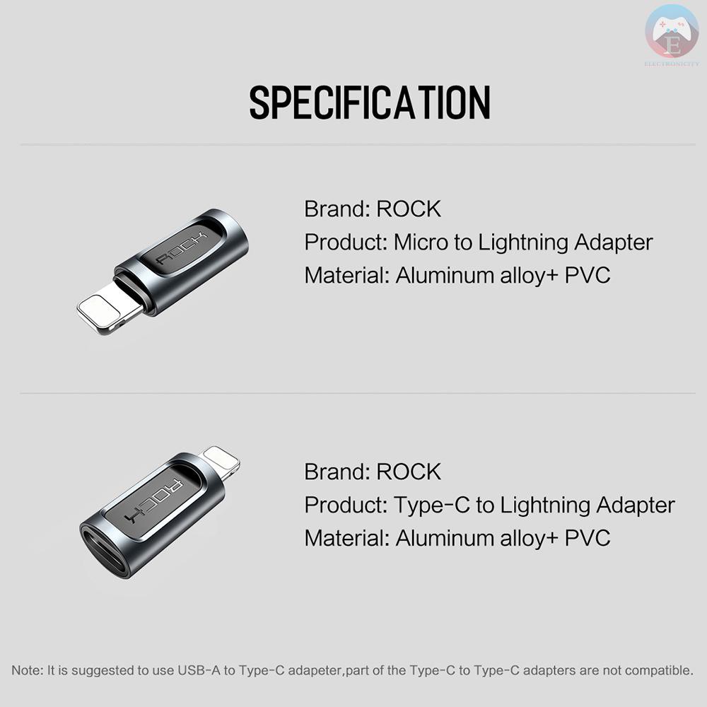 Bộ chuyển đổi Lightning ROCK TYPE C cho iPhone iPad